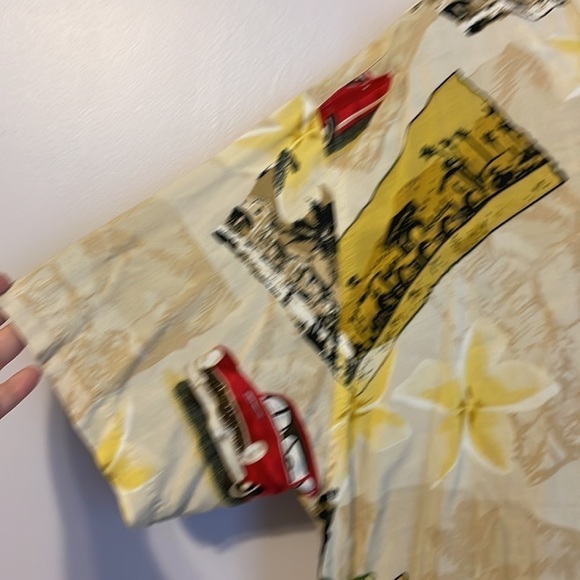 Steve & Barry’s Classic Hawaiian Classic Car Floral Button Down Shirt size XL - Picture 7 of 16